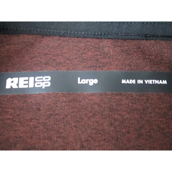 REI Co-op Pullover Mens Large Brown Quarter Zip Stretch Athletic Shirt‎ Outdoor